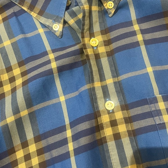 Burberry Blue and Tan Plaid Men's Shirt - Picture 10 of 10